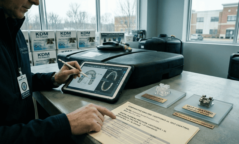 What are the main differences of lightforce braces as compared to self ligating braces?